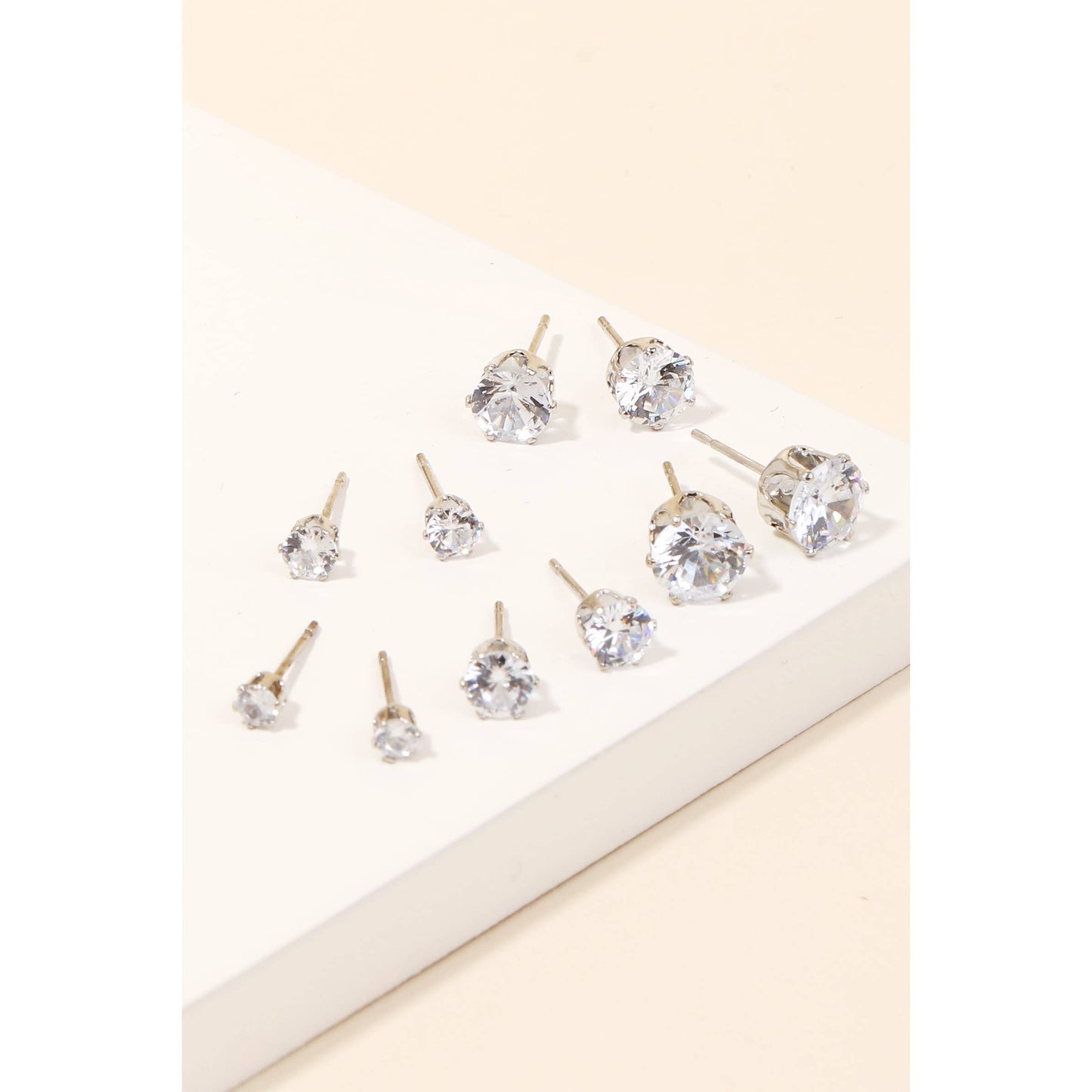 Rhinestone Stud Earrings Set