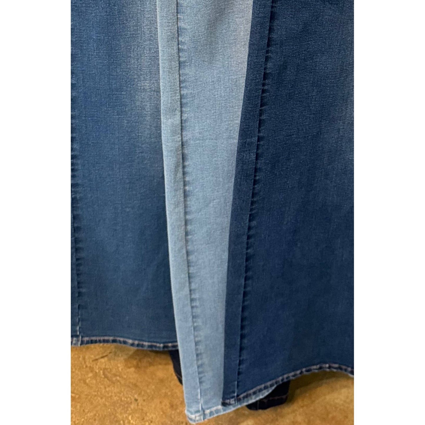 PLUS SIZE DENIM MIDI SKIRT