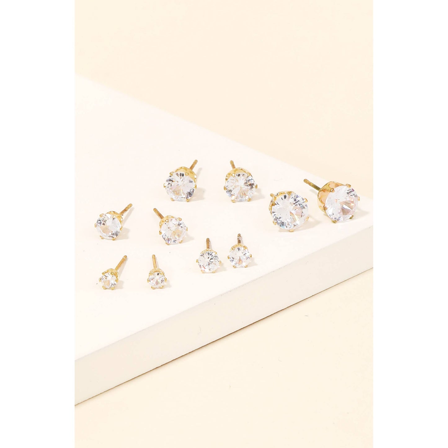 Rhinestone Stud Earrings Set