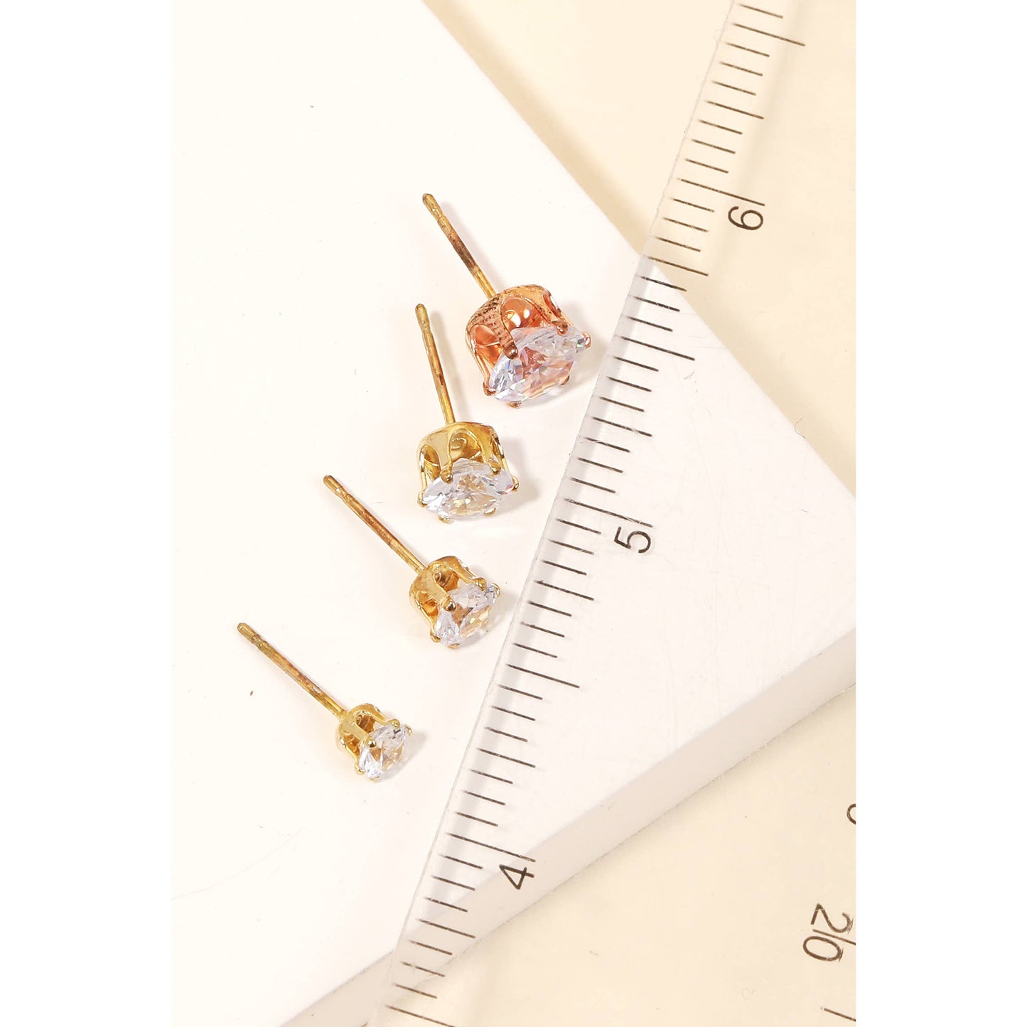 Rhinestone Stud Earrings Set